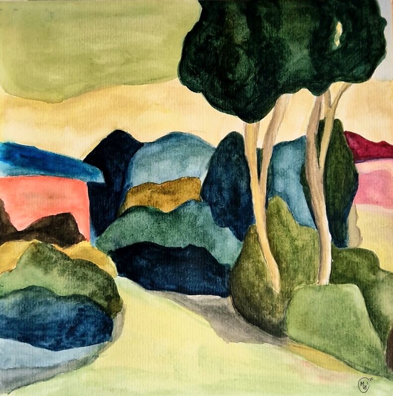 French Summer, watercolour
